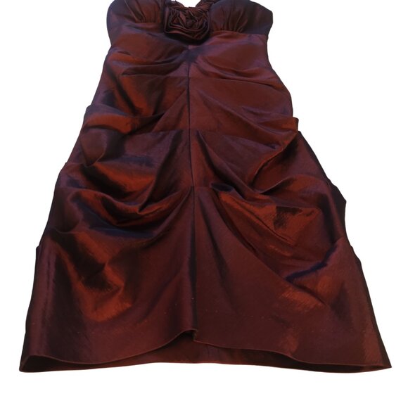 Hailey By Adriana Papell Red Rose Cocktail Dress - Picture 7 of 15